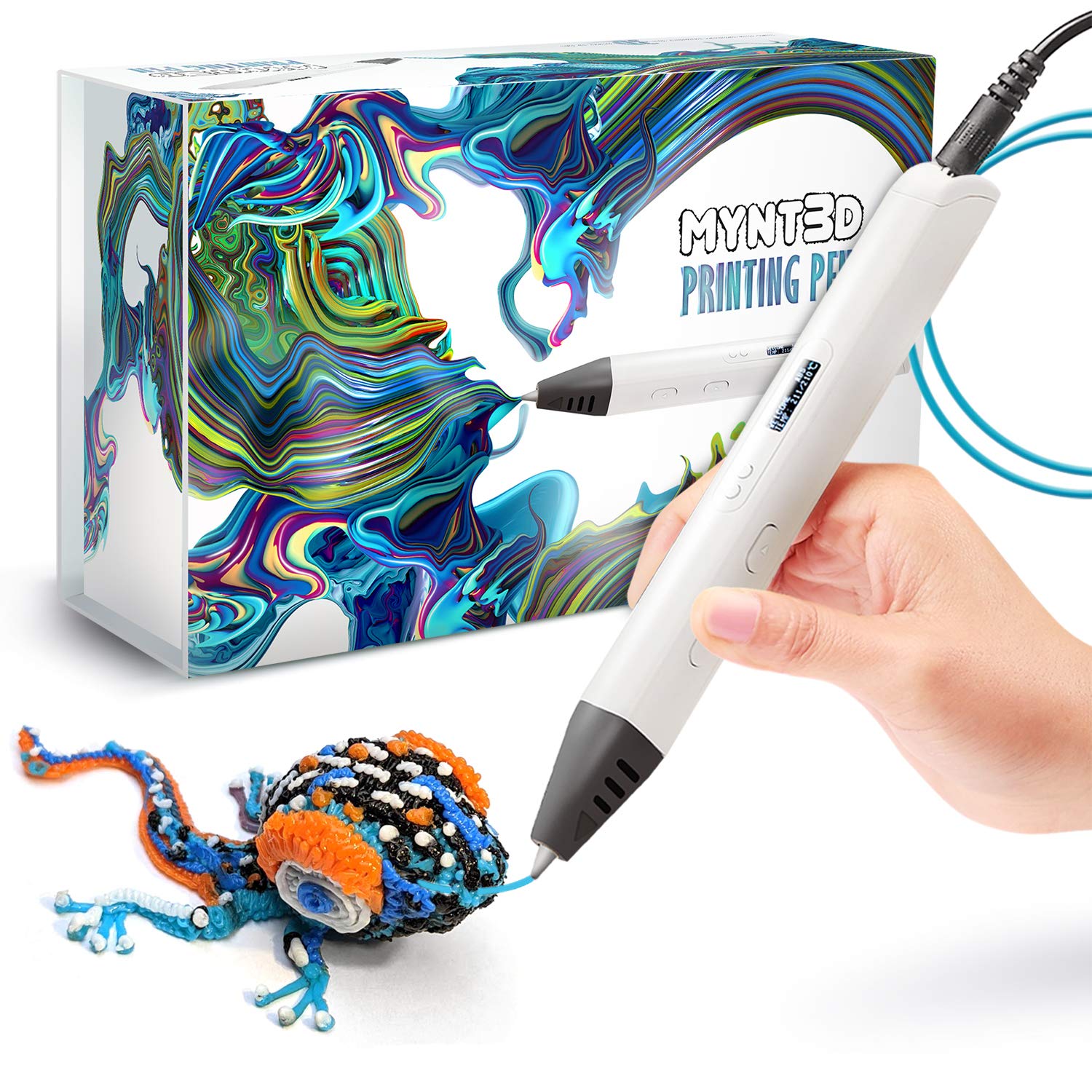  MYNT3D 3D Penna Professionale con Mostra OLED per Artigiani
| MYNT3D 3D Penna da Stampa Professionale a Visualizzazione
