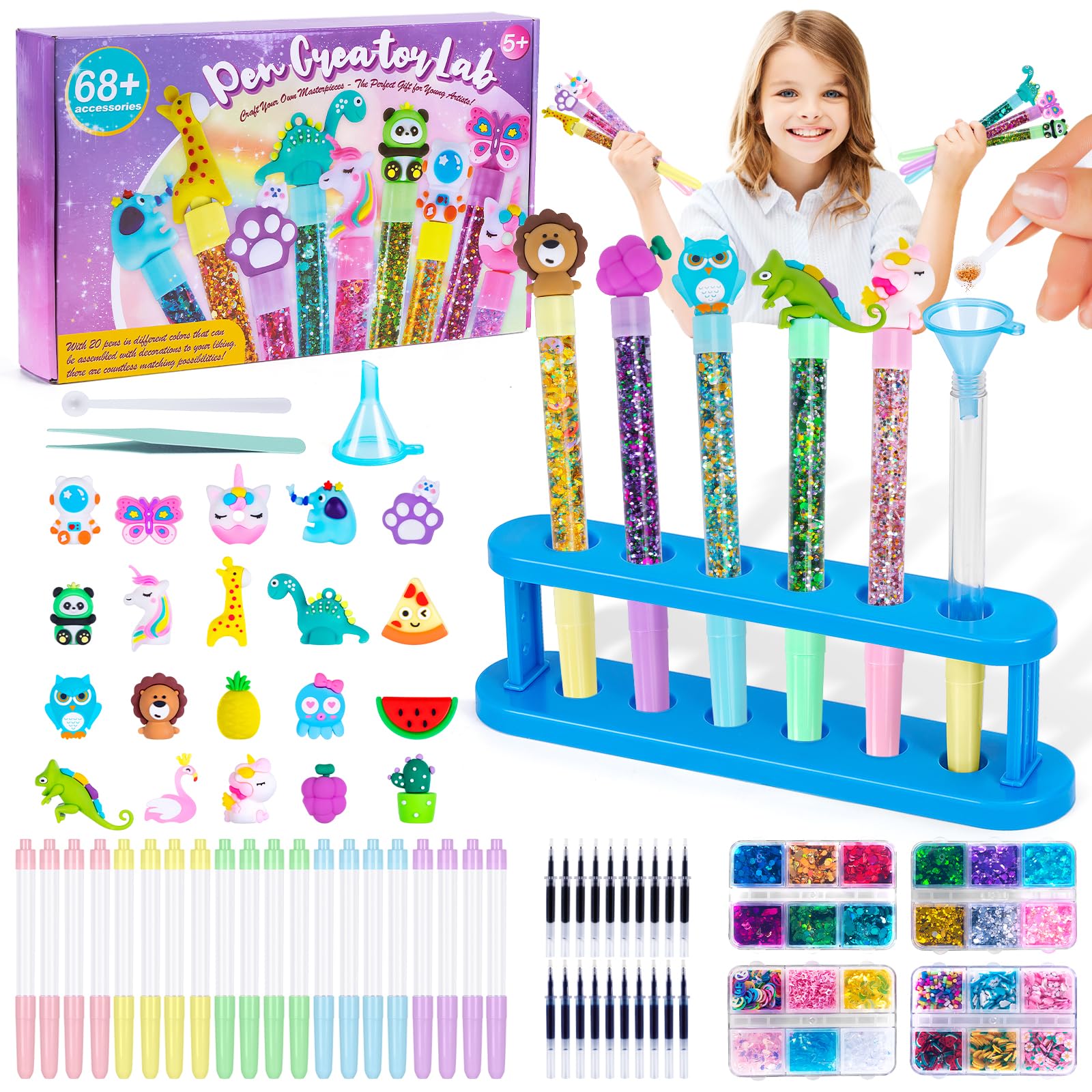  Kazzley Pen Factory - Creatività per Bambini con 68 Accessori da Regalo per Ragazze da 6 a 10 anni
| Kazzley Pen Factor